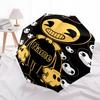 1PC Bendy and the Ink Machine - Custom Name Automatic Folding Umbrella - Compact 8-Rib Design, Durable Plastic & Iron, Daily Use S0106013