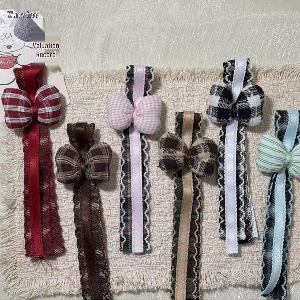 Multi-color Plaid Bow Lanyard Pendant: Hair & Bag Accessories, Clothing Ornaments - Hot Selling!