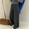 2025 Women's Retro Striped Korean-Style Wide-Leg Pants for Spring & Autumn