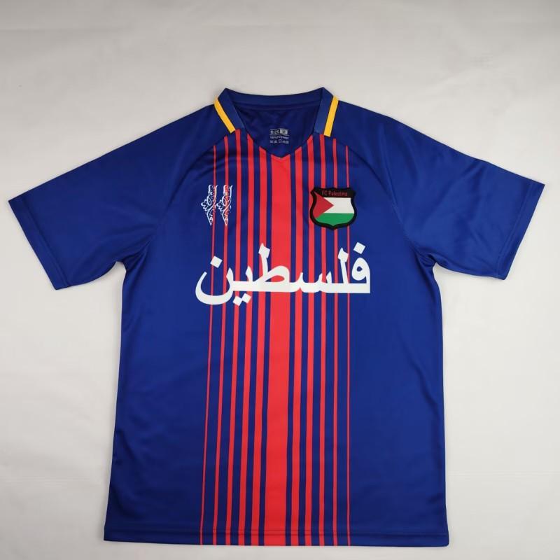 Palestino 2024-2025 Home Away Soccer Jersey Mens Short Sleeve Football Kit Cotton Blend Performance Sportswear