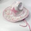 Sequins Cowgirl Hat for Women Pink Cowboy Hat with Cow Print for Theme Party