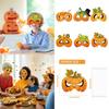 Pumpkin Face Mask Party Decor For Thanksgiving Celebration With Paper Materials 6pcs Set