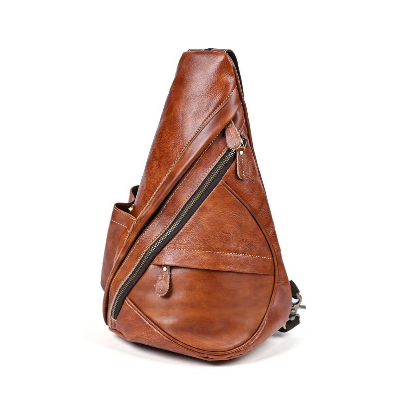 

Johnature многофункциональная мужская сумка из натуральной кожи, винтажные мужские сумки на плечо из натуральной натуральной яловой кожи, маленькие дорожные рюкзаки коричневый