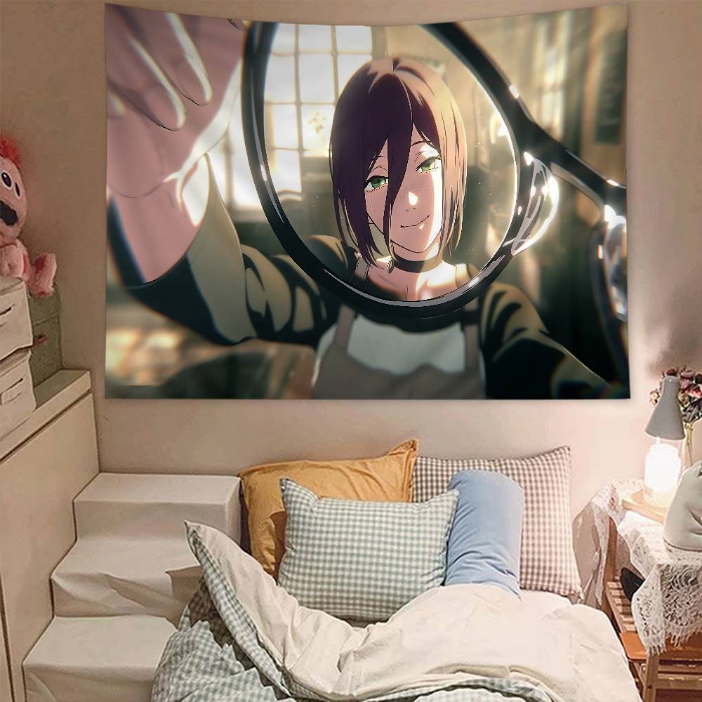 Anime Muž s motorovou pilou Reze Arc Kreslená tapiserie Nástěnná dekorace Domácí dekor