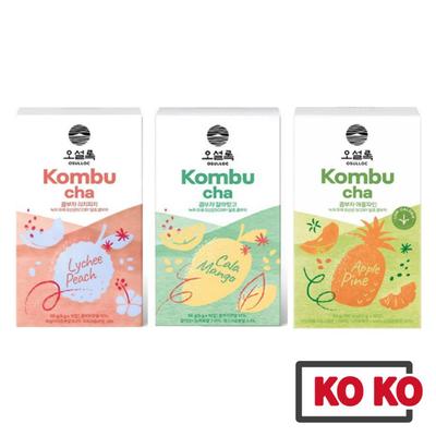 Osulloc Pudră de Kombucha (Ceai verde Jeju Lactobacillus) 5g X 10 batoane / Mango și Calamansi / Lichi și Piersici / Măr și Ananas