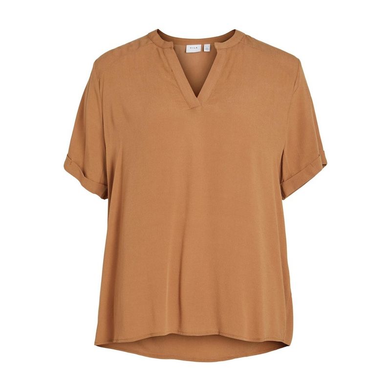 

European Original Order Leftover Stock German Leopard Print Y Collar Summer Women s Short-Sleeved Tops Shirt Chiffon Loose Small Floral Light brown 40