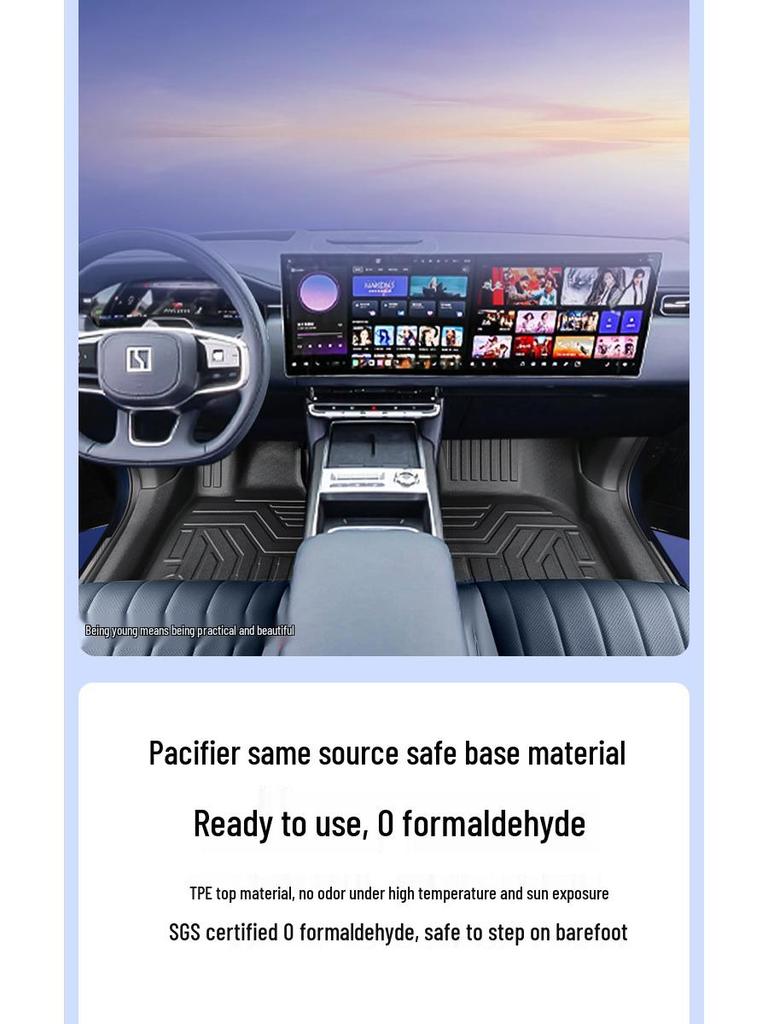 Zeekr 9x 2025 Six-Seater TPE Full-Coverage Car Floor and Door Sill Mats
