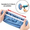 Mudder 20 Pieces 9 To 10 Inches Buffer Pads Car Polisher Bonnet Orbital Buffer Bonnets Microfiber Polishing Pad Cover