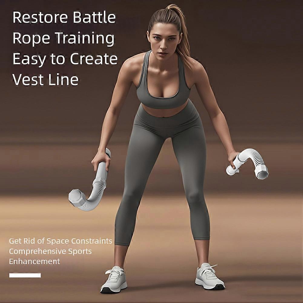 Cordless Battling Ropes for Strength Training Portable Weighted Ropes for Home Gym, Indoor/Outdoor Workouts for All