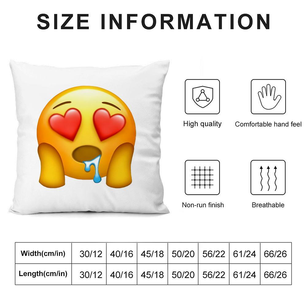 Federa per Cuscino Faccina Emoji Morbida Copricuscino in Peluche | Federa Decorativa Double-Sided | Arredo Casa Divano Camera da Letto