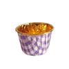 Single-Sided Gold Cake Cupssingle-Sided Aluminum Foil Crimped Paper Cups Bake-Resistant Warm Mafen Mafen Paper Tray Roll Cups 50 Pcs