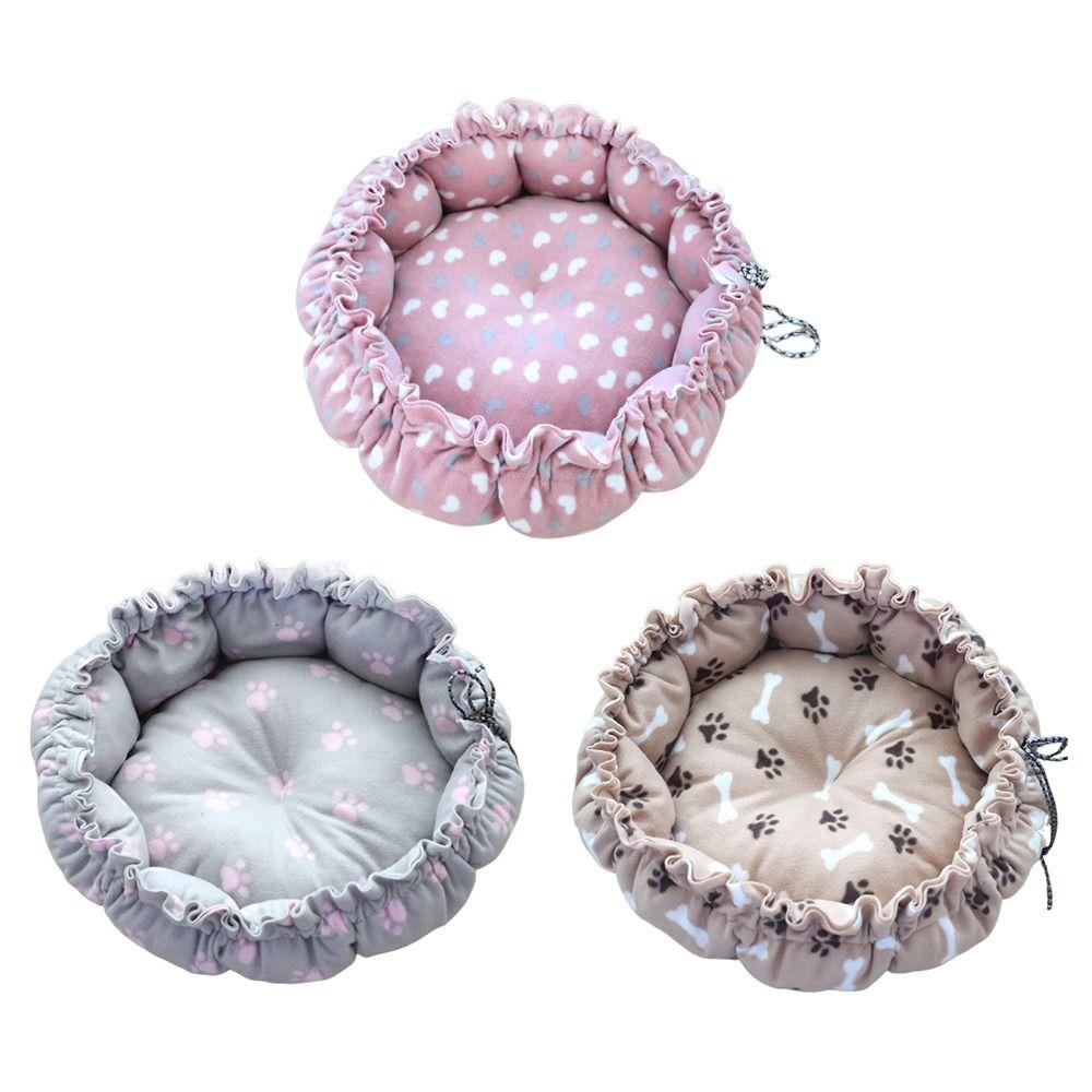 Soft Material Drawstring Pet Bed 45/55cm Adjustable Pet Bed Fantasy Soft Warm Nest  Indoor Use