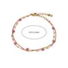 JUSTOP European & American Beaded Bracelet with Natural Stone and 18K Gold Plating