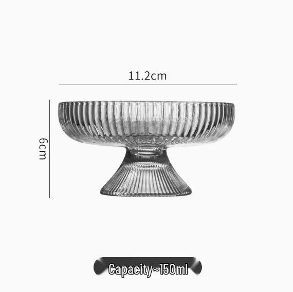 

Elegant Glass Dessert & Snack Plate with High Stand for Fruits, Cakes, Candy, and Ice Cream