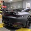 Porsche 911 992 Carbon Fiber Rear Spoiler with Techart Style Double Layer Wing (19+)