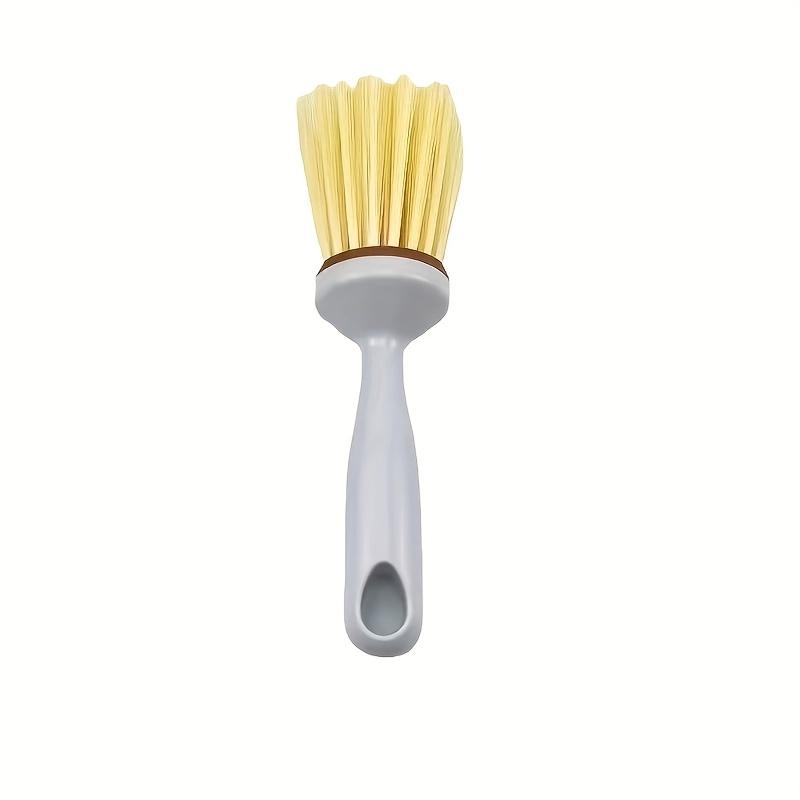 1pc Multi-Purpose Household Cleaning Brush, Cylindrical Handle Long-Bristle Pot and Bowl Scrubber, Tabletop Cleaner. Suitable for Household Cleaning