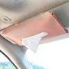 Car Visor Tissue Holder PU Leather Hanging Paper Towel Clip Napkin Holder Backseat Tissue Case Auto Interior Accessories