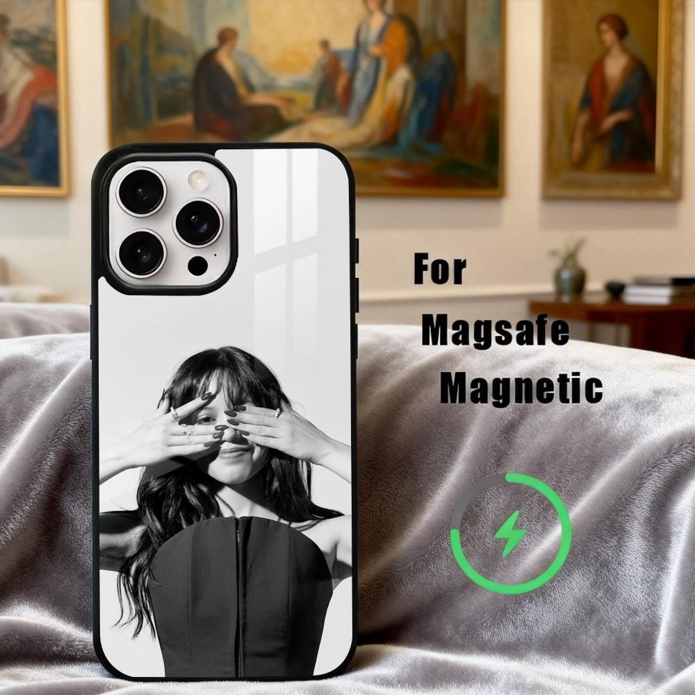 Spunky J-Jenna O-Ortega Actress Phone Case For iPhone17,16,15,14,13,12,11 Plus,For Magnetic Wireless Charge Cover