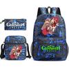 Yuanshen Backpack 3 Pieces/set Girls Boys Travel Shoulder Bag School Backpack