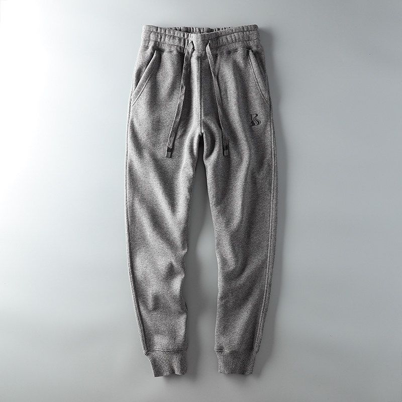 Original Order Fleece-lined Thickening Exercise Casual Sweatshirt Outfit Gray Pants XL