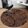 1pc Leopard Print Office Round Area Rug, Indoor Mat Suitable ForOffice, Under Office Chairs Bedroom Living Room Home Decor, Room Deco Q076