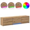TV Stand with LED Artistic Oak Finish 165 x 34 x 40 cm