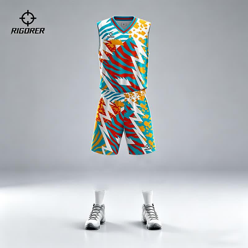 

ZunZhe Christmas Digital Print Basketball Jersey Set M