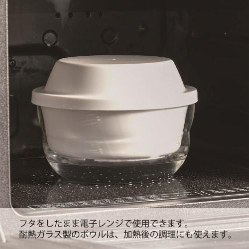 HARIO Glas-Dampfgarer für die Mikrowelle, volles Wasserfassungsvermögen 1200 ml, weiß, einfaches Kochen in der Mikrowelle, hergestellt in Japan, Beilagen, Cremesuppen, handgefertigt, XMK-120-W