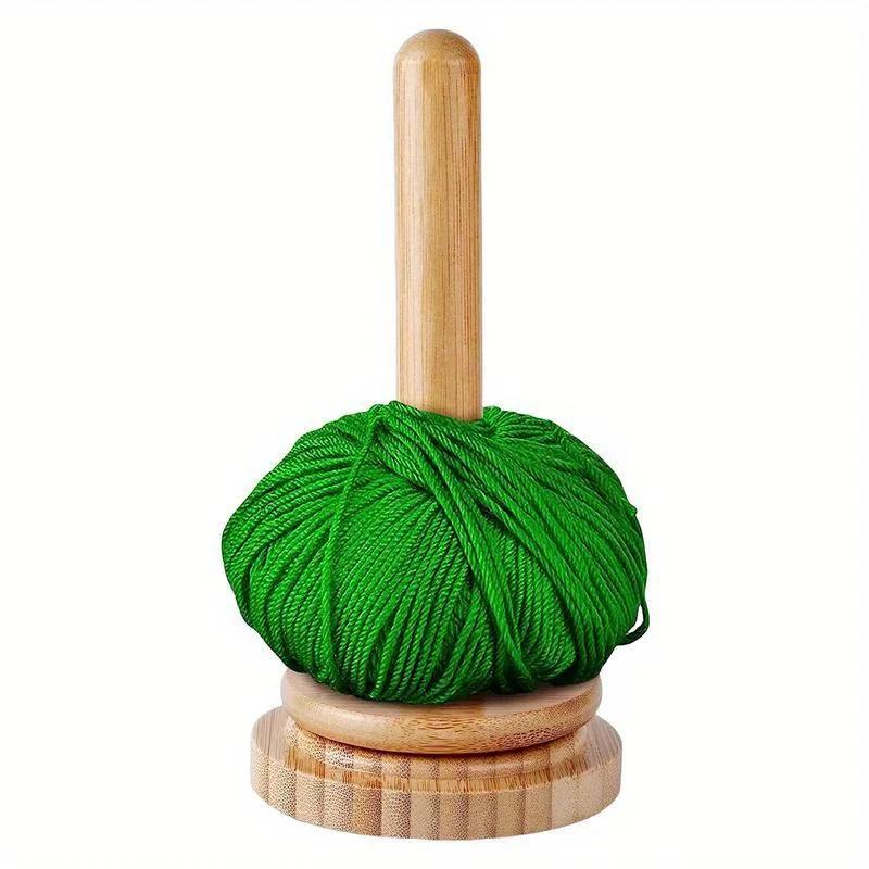 1 Pezzo Portafilo in Legno Dispenser Manuale per Filato Porta Bobina Maglia Rack Verticale Rotante per Tessitura Dispenser Bobina da Avvolgimento
