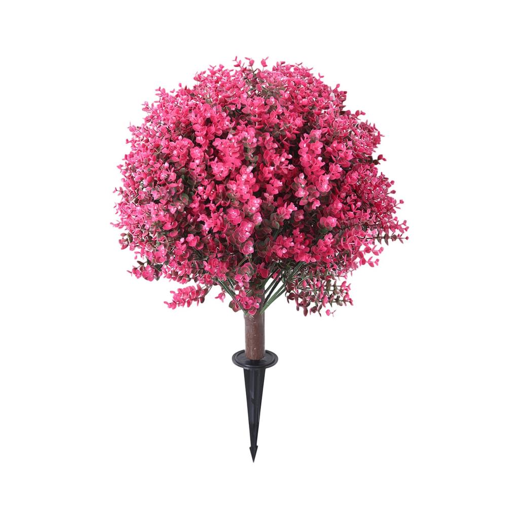 Outdoor Artificial Garden Ball Topiary Plant with Ground Stake for Yard Landscaping Indoor Decorative Potted Plant Faux Greenery