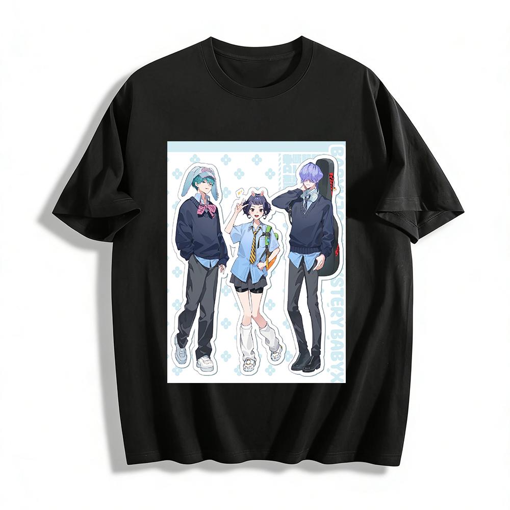 

Anime Campus Style Character Print Sweatshirt Unisex Loose Casual Anime Peripheral Top Pure cotton T-shirt XXS
