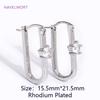 Trendy 18K Gold Plated Brass Geometric Hoop Earring Inlaid Zircon Twist Round Earring,Jewelry Party Gifts For Women Wholesale