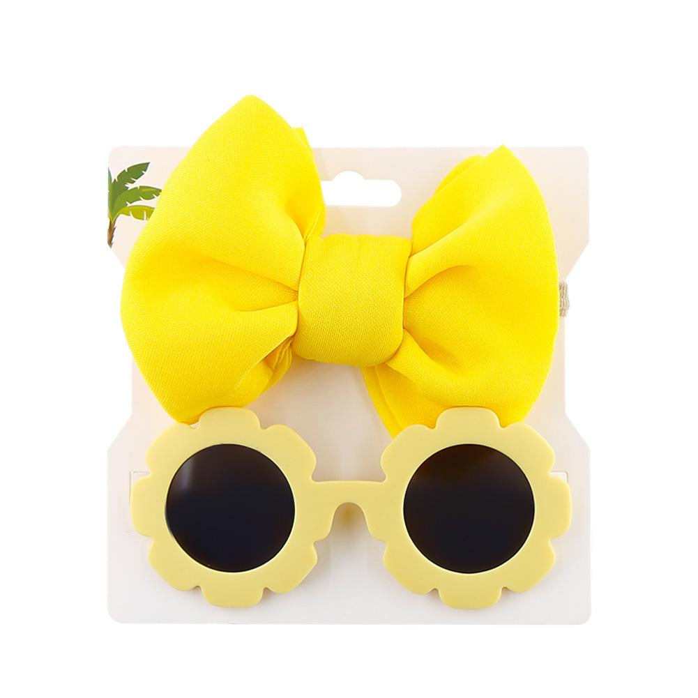 Kids' Cartoon Sunglasses & Headband Set - Girls' Space Cotton Design