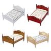 Bedroom for Play Toy Pretend for Play Bed for Doll House Furniture Realistic Miniature Display Model Figures Bed for Tod