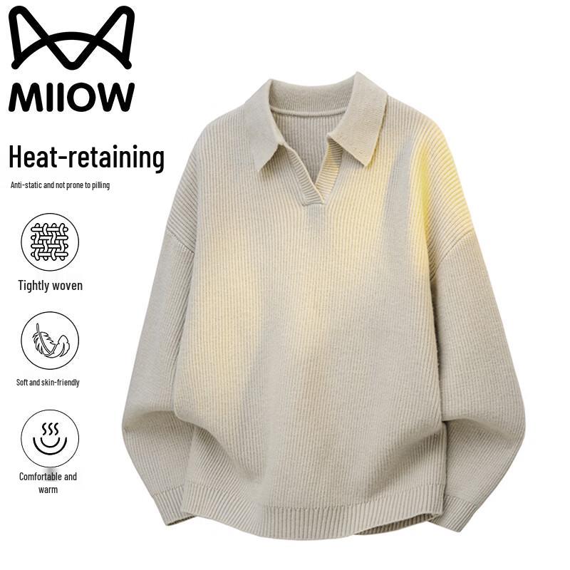 Maoren Men's Autumn/Winter V-Neck Pullover Knit Sweater