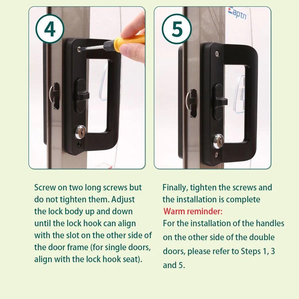With Key Sliding Door Lock Aluminum Zinc Zinc Alloy Flush Lock Kit Patio Doors