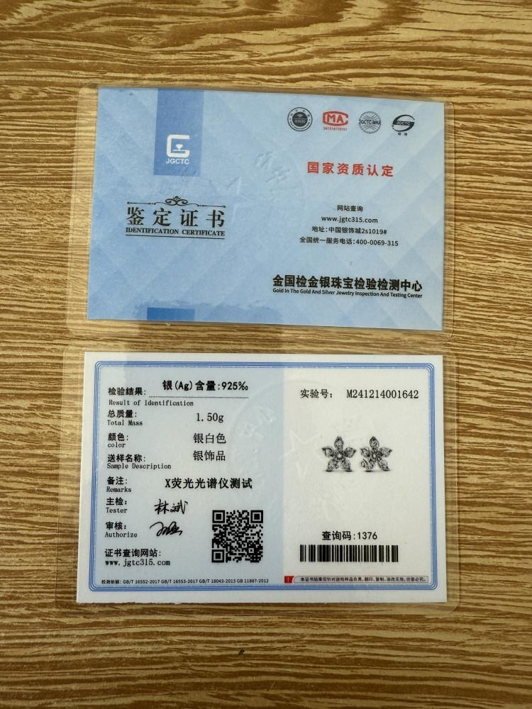 925 Silber Schleifenohrstecker mit Federn Blaue Blume Schmetterling Hochzeitsfeier Schmuck Geschenk für Frauen Modeaccessoire