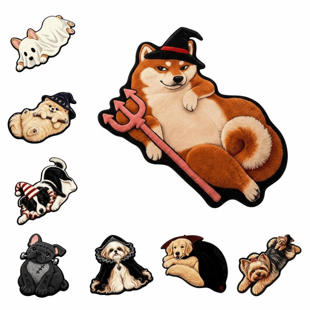 Decorative Carpet Dog Shaped Rug Special-shaped Entryway Mat Cute Animal Floor Mat  Bedroom Decor