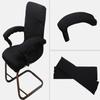 Slip-on Office Chair Armrest Covers Soft Polyester Armchair Protector for Home Computer Chair