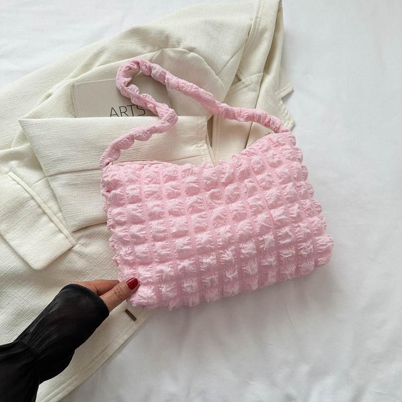 Contemporary And Stylish Canvas Tote Bag For Women Featuring A Zip Closure And Practical Design розовый