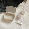 1pc Ins Letter Print Contact Lens Case Contact Lens Companion Box Beauty Eye Box Portable Contact Lens Box with Mirror Tweezers