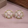 Monet Garden Medieval Baroque Pearl Earrings - Elegant, Retro Style for Women