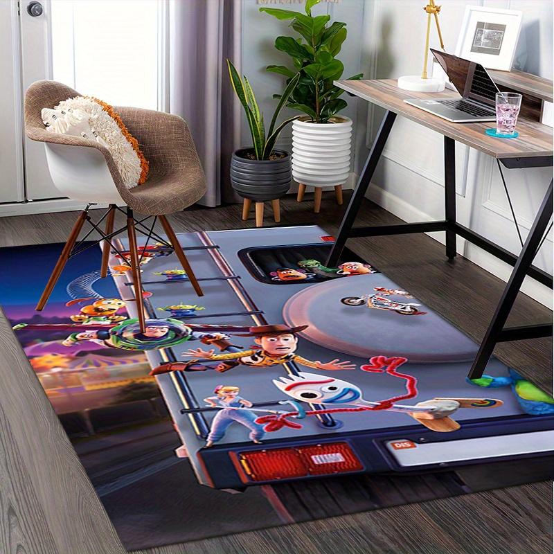 Office Rug Toy Story, Adventure Theme 3D Printed Anti-Slip Rug-Machine Washable for Living Room