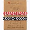 Heart Friendship Bracelets Pinky Promise Pink Best Friends Distance Matching Bracelet for Women Girl Valentine Couple Family