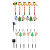 Pack of 6 Solar Christmas Decoration Ground Lights with Automatic Feature for Effortlessly Gardens and Patios