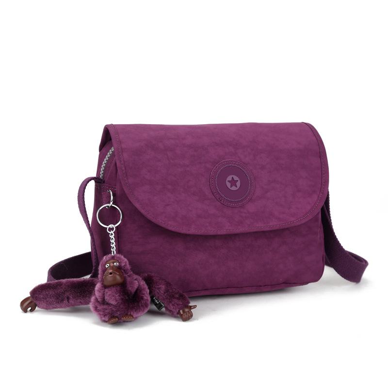 Monkey bag Nylon women s bag Lightweight canvas bag Fashion shoulder bag Handbag Crossbody bag фиолетовый