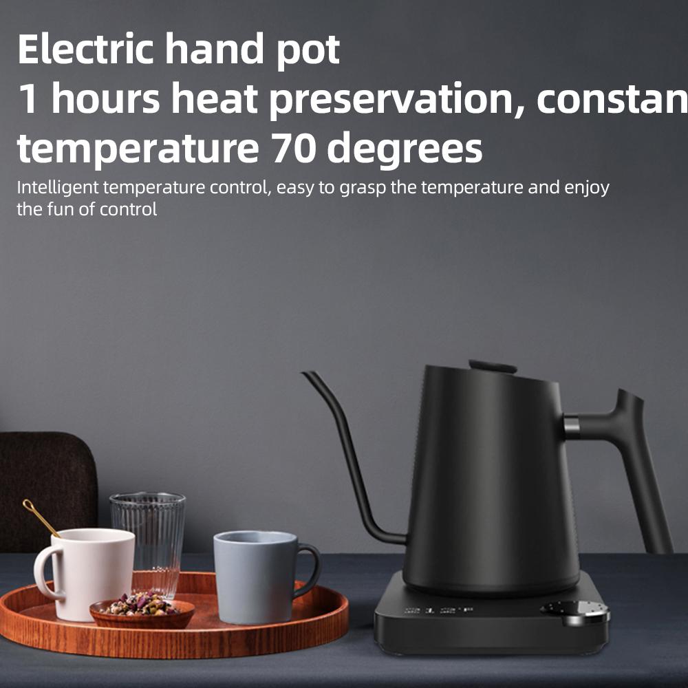 Gooseneck Electric Kettle 0.9L Temperature Control Stainless Steel Inner Quick Heating 1200W
