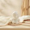 Statua Busto di Ragazza, Statuetta Testa di Ragazza Stampata in 3D con Occhi Chiusi per Casa, Soggiorno, Camera da Letto, Scaffale, Scrivania