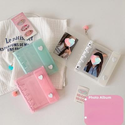 M5 Size Casual Korean Fashion Photo Card Holder Sweet Candy Color Scrapbook Case for Notebook Student Supplies
