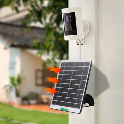 Güneş Panelleri 5.3W Tek Kristal Silikon Güç Kaynağı IP65 Su Geçirmez Güneş Paneli Ring Kapı Zilleri Kameralar Güvenlik Ekipmanları İçin